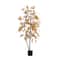 5ft. Green & Orange Autumn Wispy Eucalyptus Artificial Potted Tree